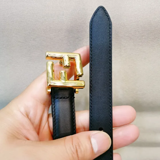 Fendi Ff Buckle Leather Belt Black Belt Bag