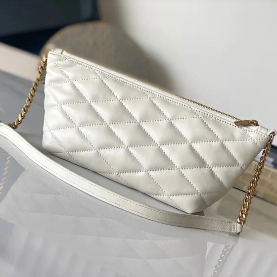 YSL Gaby Chain Etui Hvid Etui