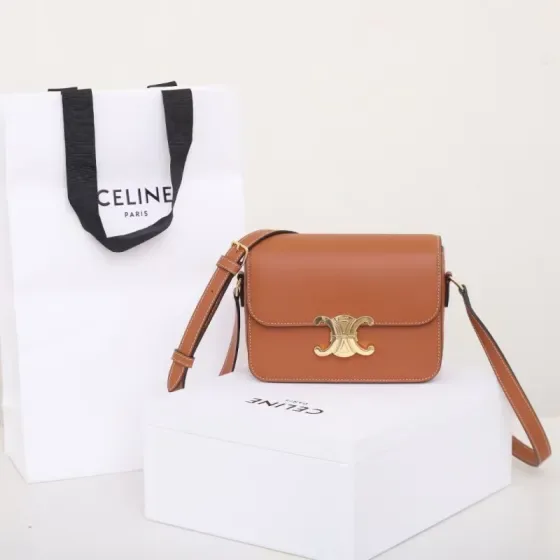 Celine Triomphe Tan Crossbody