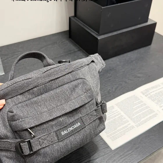 Balenciaga Denim Belt Bag Heather Серый Belt Bag
