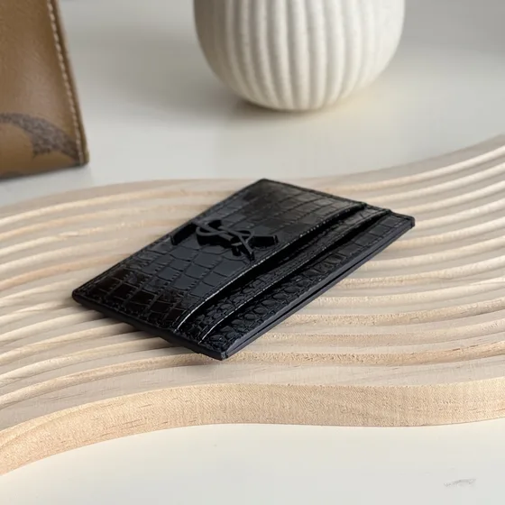 YSL Cassandre Card Holder Noir Card Holder