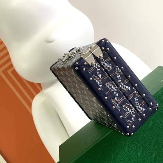 Goyard Minaudière Trunk Azul-marinho Azul Clutch