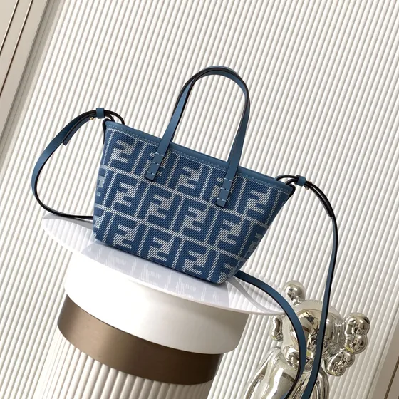 Fendi Mini Fendi Roll Tote Bag Light Blue Tote Bag