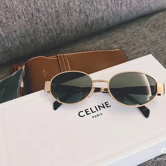 Celine Sunglasses Pouch Brown Clutch