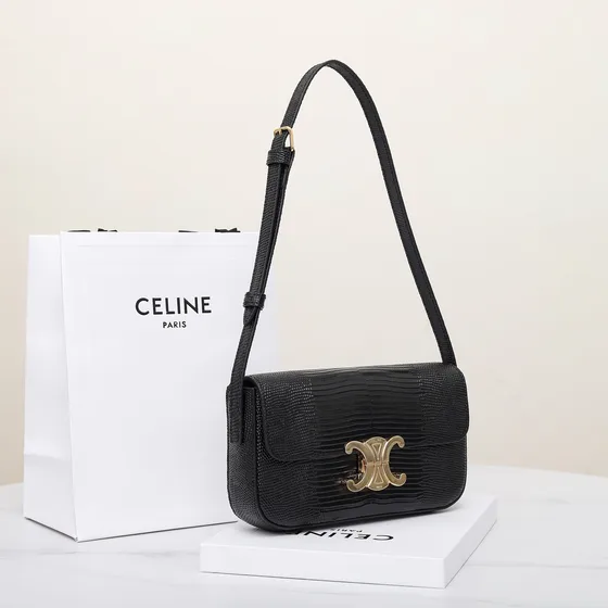 Celine Triomphe Noir Sac épaule