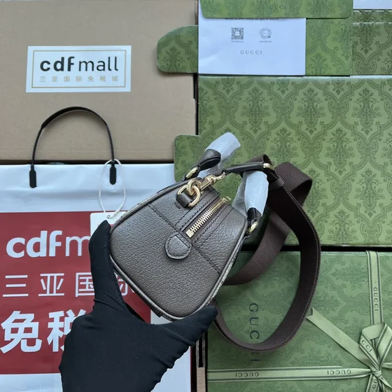 Gucci Ophidia Gg Mini Top Handle Bag بيج/Ebony Top Handle