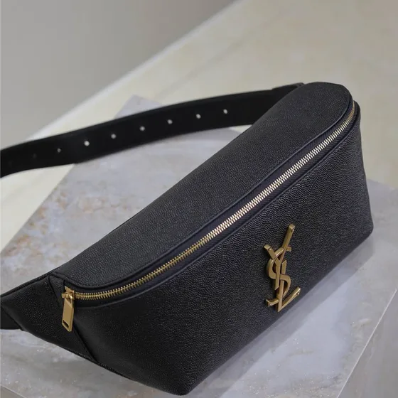 YSL Cassandre Belt Bag Hitam Belt Bag