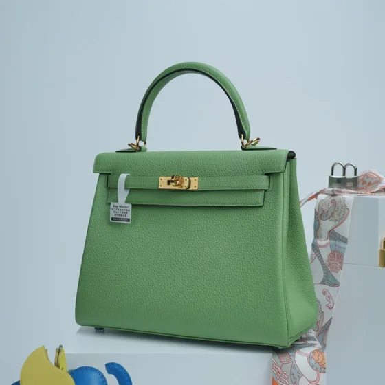 Hermes Kelly Light Yeşil Üst sap
