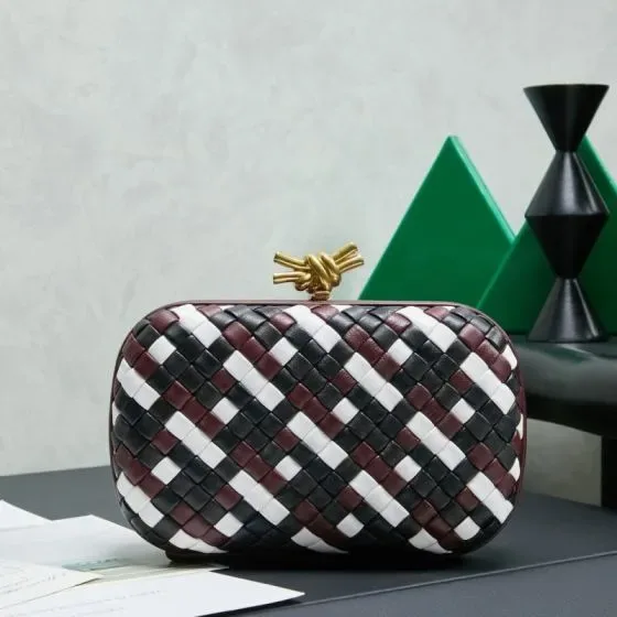 Bottega Veneta Intreccio Knot Clutch Multicolor Clutch