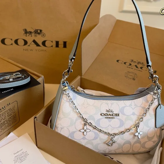 Coach Teri Schoudertas Blauw Roze Schoudertas