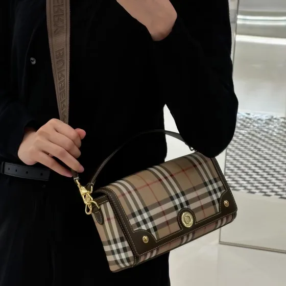 Burberry Note Crosstaske Beige/Brun Crossbody