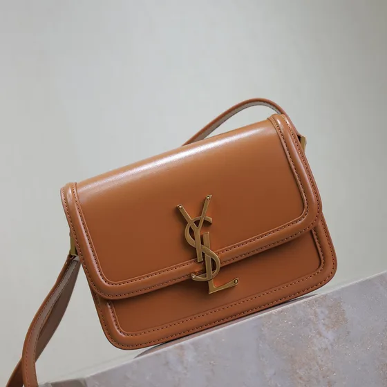 YSL Solferino Satchel Brown Shoulder Bag