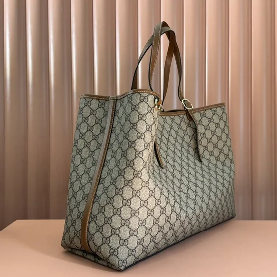Gucci Gg Emblem Large Bolsa tote Bege/Marrom Bolsa tote