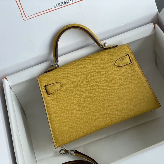 Hermes Mini Kelly Ii Yellow Top Handle