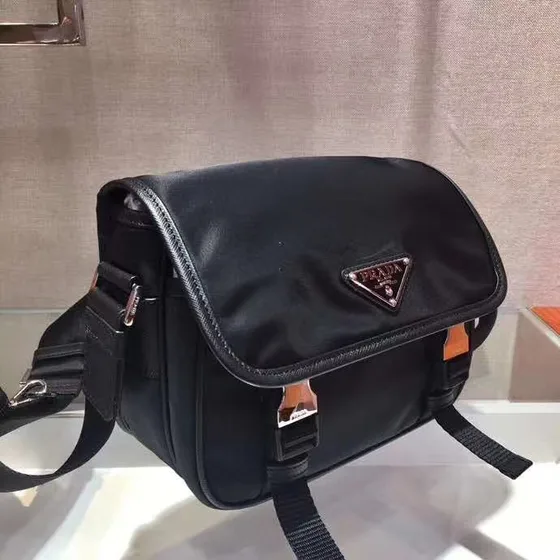 Prada Re-Nylon Shoulder Bag With Pouch Black Crossbody