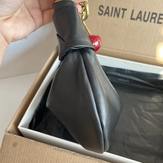 YSL Amalia 862558 Preto 19x13x10cm Hobo