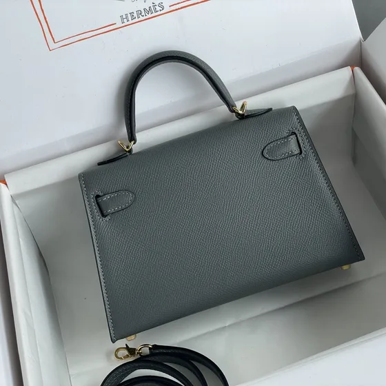 Hermes Kelly Mini Ii Vert Amande Top Handle
