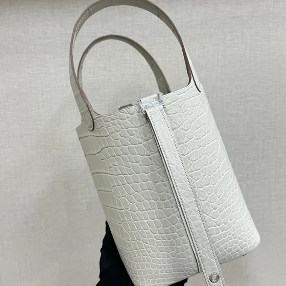 Hermes Picotin Lock Blanco Asa superior