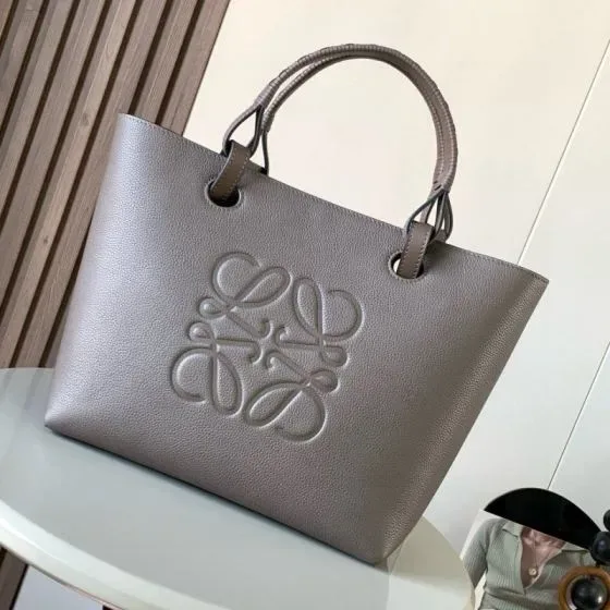 Loewe Anagram Tote Bag Grey Tote Bag