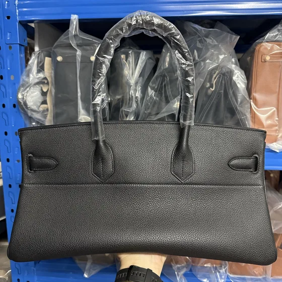 Hermes Shoulder Birkin Black Top Handle