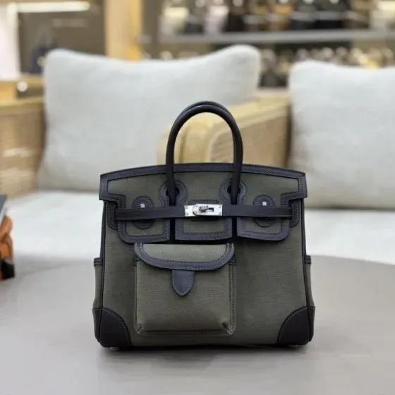 Hermes Birkin 25 Cargo Army Green 25 Top Handle