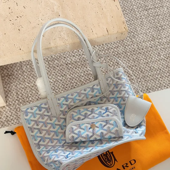 Goyard Saint Louis Mini Light Blue Tote Bag