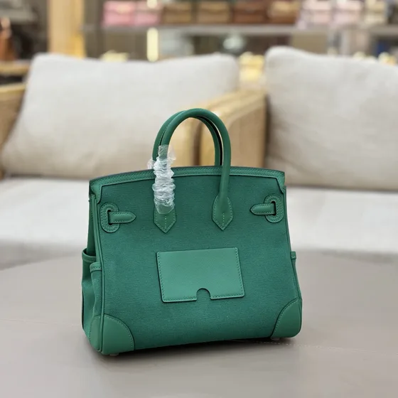 Hermes Birkin 25 Cargo Yeşil Üst sap