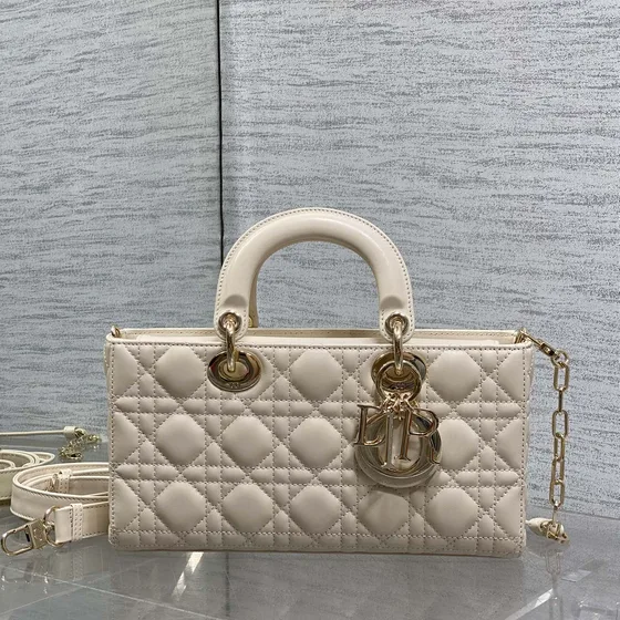 Dior Lady D-Joy Putih Top Handle
