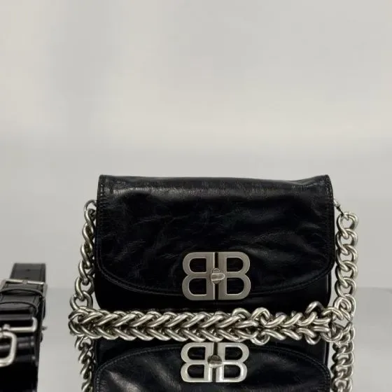 Balenciaga Bb Soft Flap Bag Black Crossbody
