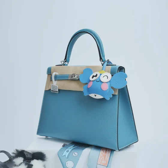 Hermes Kelly Light Blue Top Handle