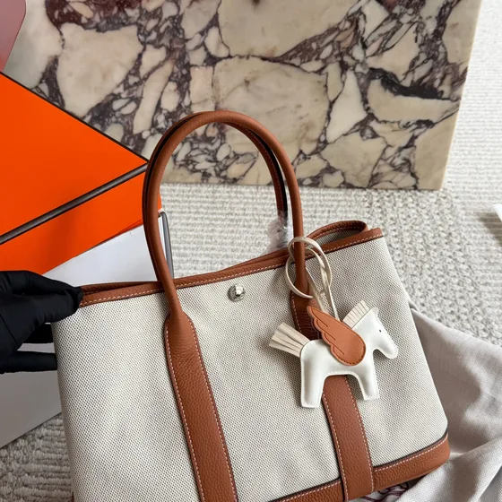 Loewe Garden Party White Black Tote Bag