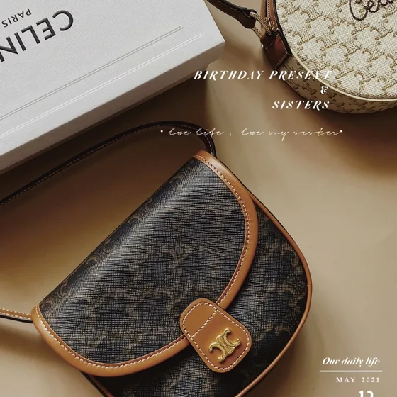 Celine Triomphe Mini Besace Clea Tan Marron Triomphe Toile Crossbody