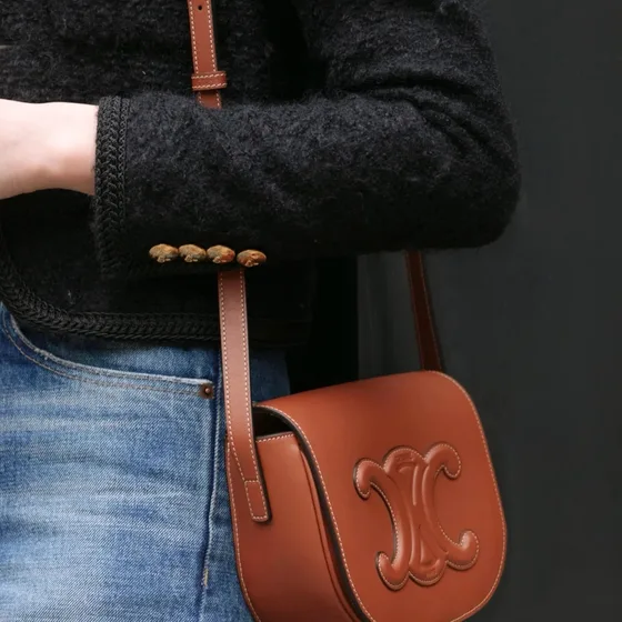 Celine Triomphe Marron Crossbody