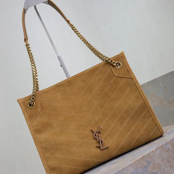 YSL Niki Tote Bag Tan Brown Tote Bag