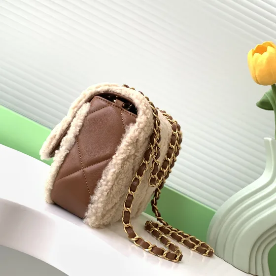 Chanel Classic Flap Beige Brown Flap Bag