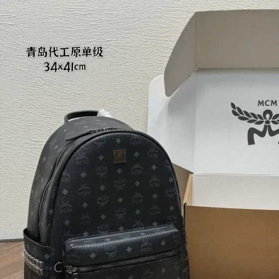 MCM Stark Backpack Black 34x41cm Backpack