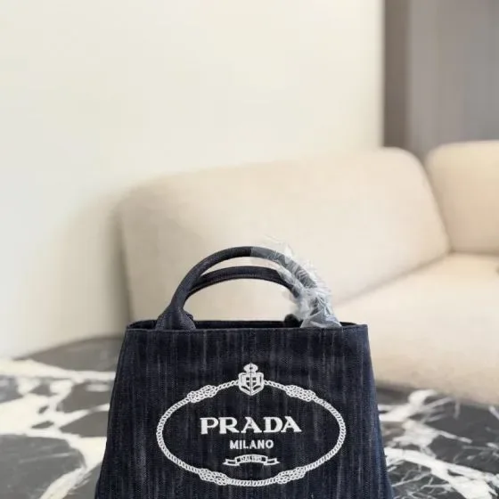 Prada Denim Tote Bag Denim Blue Tote Bag