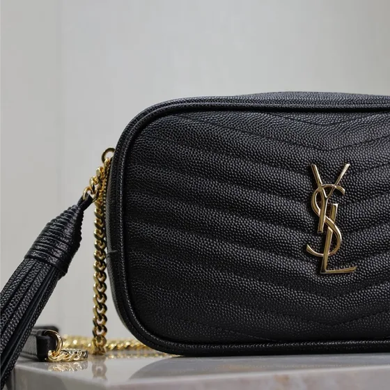 YSL Lou Camera Bag Đen Crossbody