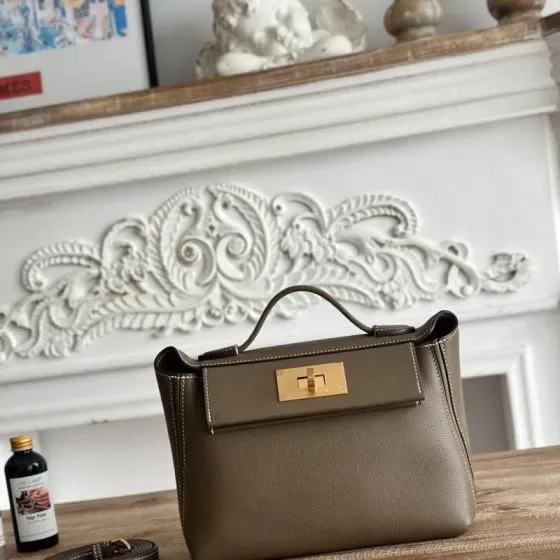 Hermes 24 24 Etoupe Top Handle