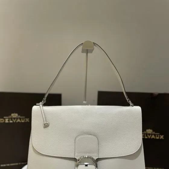 Delvaux Brillant White Shoulder Bag