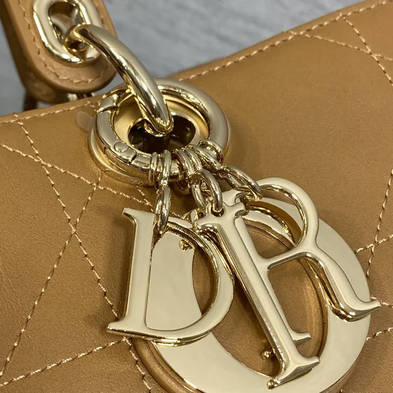 Dior Lady Dior Camel Top Handle