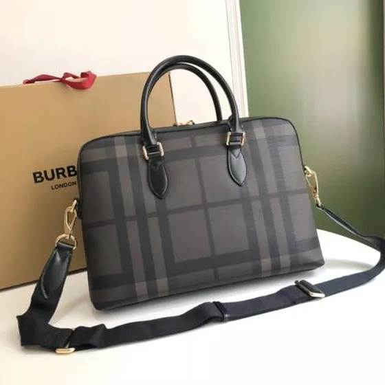 Burberry Briefcase Dark charcoal check 37 x 5 x 27cm business