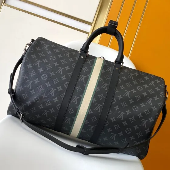 Louis Vuitton Keepall Bandouli re 50 Monogram Eclipse 50 travel