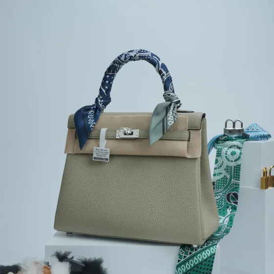Hermes Kelly 28 Sage/Beige 28cm Henkel