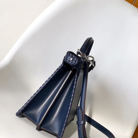 Fendi Peekaboo Marineblå Blå Tophåndtak