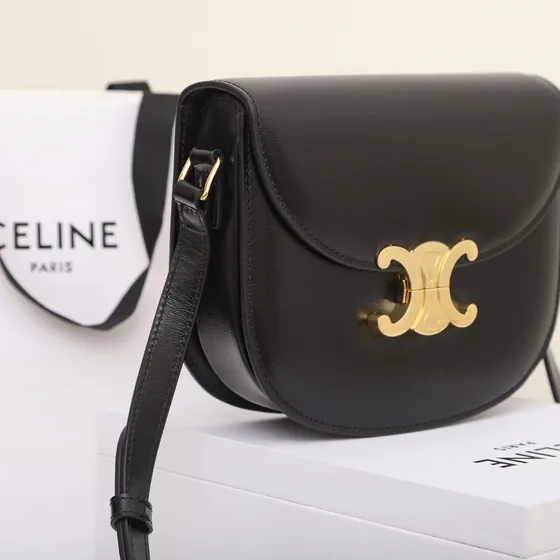 Celine Triomphe Noir Sac épaule