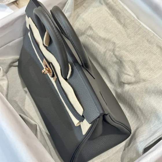 Hermes Birkin Dark Gray Anse supérieure