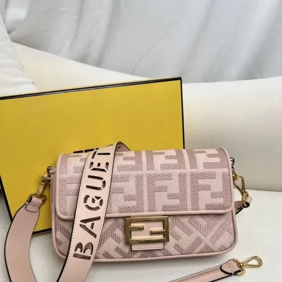 Fendi Baguette Pink Shoulder Bag