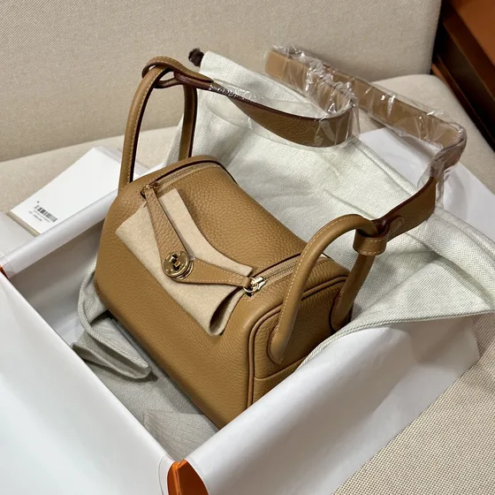 Hermes Lindy Mini Biscuit/Beige Marfa Bolso bandolera