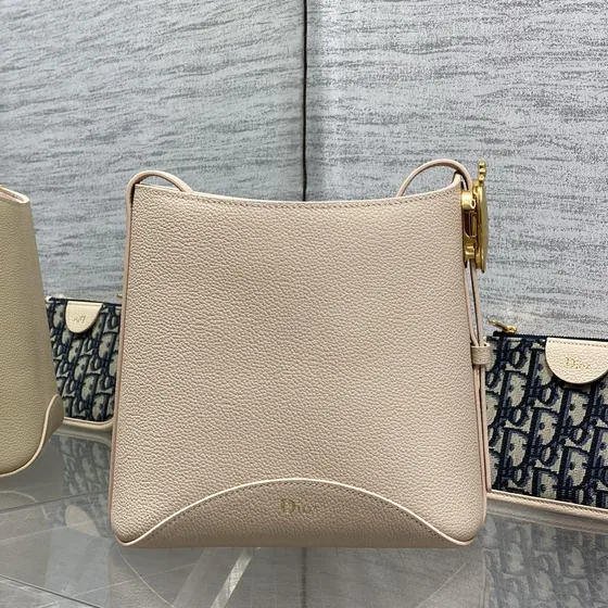 Dior Medium Diortravel Borsa a secchiello Beige Borsa a spalla